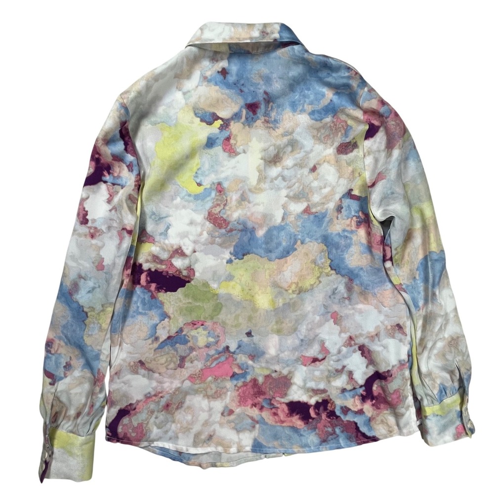 Ichi IHCLOUDY SH Button‎ Down Shirt Women's XS (EU 34) Multicolor Abstract Print - Picture 3 of 9